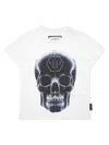 Philipp Plein Junior Skull-print T-shirt In 白色