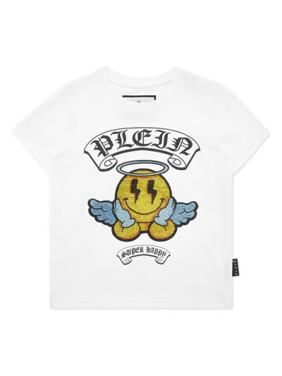 Philipp Plein Junior Kids' Smile-print T-shirt In White