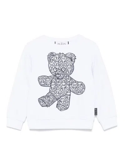 Philipp Plein Junior Kids' Sweatshirt In White