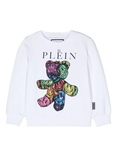 Philipp Plein Junior Kids' Rhinestone-embellished Sweatshirt In White