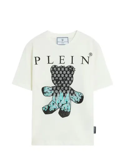 Philipp Plein Junior Kids' Teddy Graphic T-shirt In White