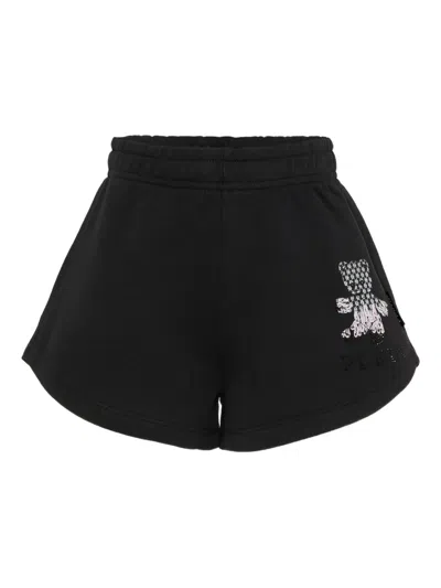 Philipp Plein Junior Kids' Teddy-motif Shorts In Black