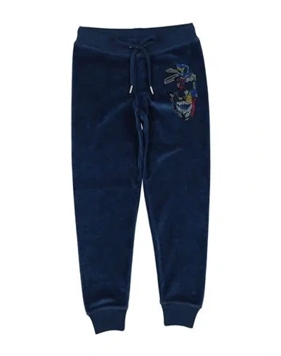 Philipp Plein Babies'  Junior Toddler Girl Pants Navy Size 6 Cotton, Modal, Polyester In Blue