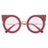 Philipp Plein Katy Light Raspberry Cat Eye Ladies Sunglasses 000-wes0048-pco002n-iuzg