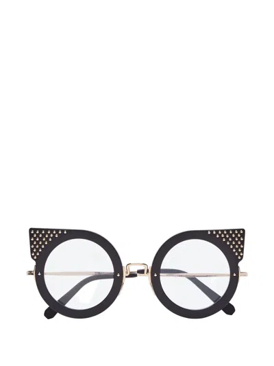 Philipp Plein Katy-v Stud-embellished Cat-eye Glasses In Black