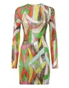Philipp Plein Knit Mini Dress Rainbow Patchwork In Multi