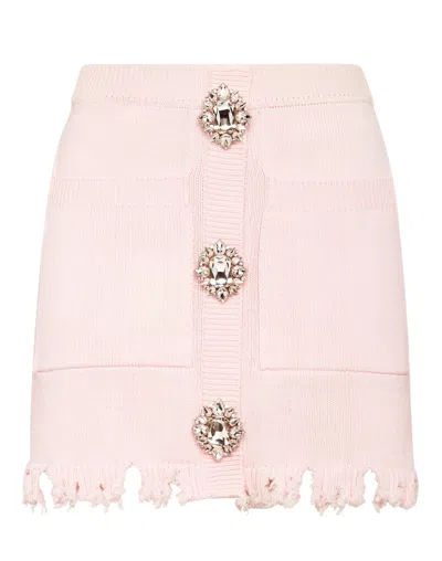 Philipp Plein Knit Mini Skirt Monogram In Multi