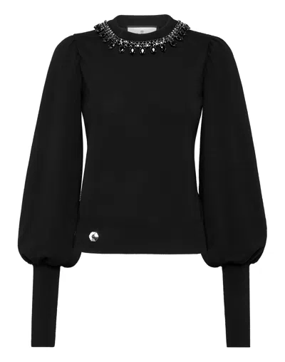Philipp Plein Knit Pullover In Black