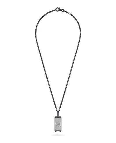 Philipp Plein Skull-pendant Necklace In Black