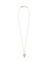 PHILIPP PLEIN $KULL CROWN CRYSTAL CABLE CHAIN NECKLACE