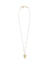 Philipp Plein Gold-plated Crowned Skull Necklace With Preciosa Crystals In Gold