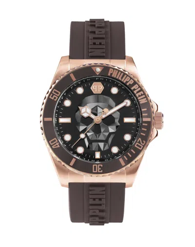 Philipp Plein $kull Diver Watch In Brown