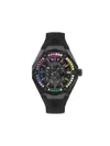 Philipp Plein Men's The Skull Spikes Black Silicone Strap Watch 45mm In Black