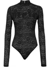 Philipp Plein Lace Bodysuit In Black