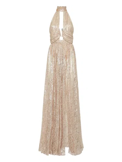 Philipp Plein Lace Piercing Maxi Dress