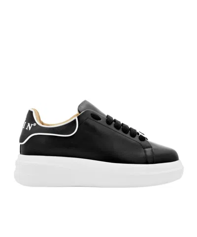Philipp Plein Lace-up Leather Sneakers In Black