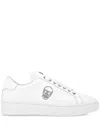 Philipp Plein Lace-up Leather Trainers In White