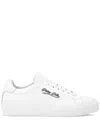 Philipp Plein Lace-up Leather Trainers In White