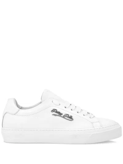 Philipp Plein Lace-up Leather Trainers In White
