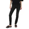 Philipp Plein Ladies Black High Waisted Distressed Jeans In Black