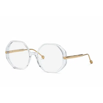 Philipp Plein Transparent Acetate Frames In White