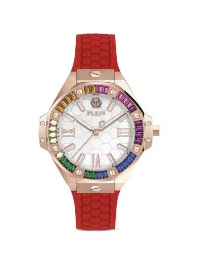 Philipp Plein Lady Royal 39mm Watch In Red