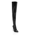 Philipp Plein Latex High Plein Heels Overknees Boots Gothic Plein In Black