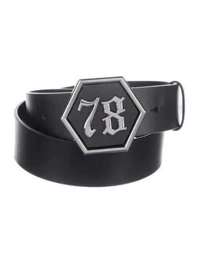 Pre-owned Philipp Plein Leather Belt In Black