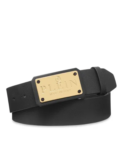Philipp Plein Leather Belt In Black