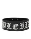 Philipp Plein Logo-embellished Leather Belt In Black