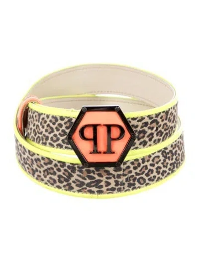 Pre-owned Philipp Plein Leather Belt In Green