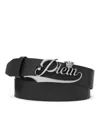 Philipp Plein Leather Belt King Plein In Black