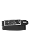Philipp Plein Leather Belt  Tm In Black