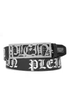 Philipp Plein Leather Belt  Tm In Black