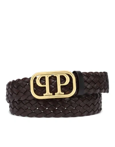Philipp Plein Leather Belt  Tm Men In Black