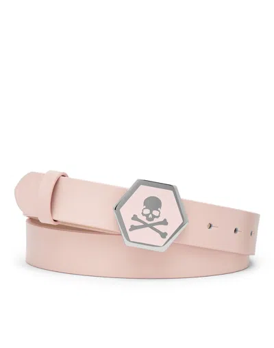 Philipp Plein Leather Belt Skull