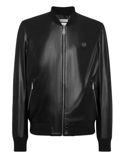 Philipp Plein Leather Bomber