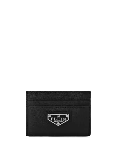 Philipp Plein Leather Card Holder In Black