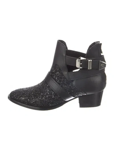 Pre-owned Philipp Plein Leather Chelsea Boots In Blue