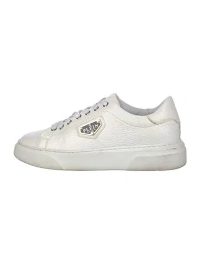 Pre-owned Philipp Plein Leather Chunky Sneakers In White