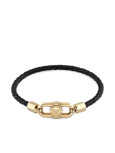 Philipp Plein Leather Clasp Bracelet