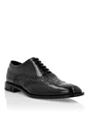 Philipp Plein Leather Derby Oxford Shoes In Black
