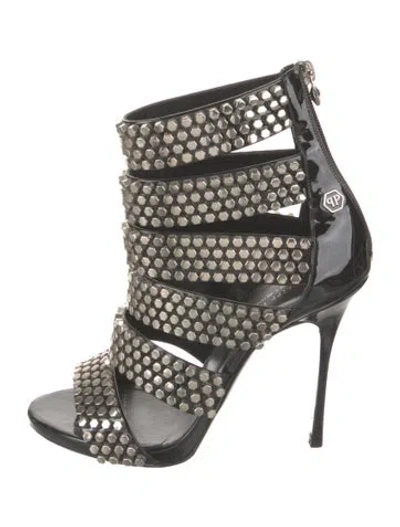Pre-owned Philipp Plein Leather Gladiator Sandals In Multi