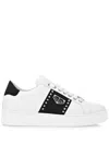 Philipp Plein Leather Hexagon Sneakers In White