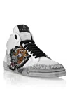 Philipp Plein Leather Hi-top Sneakers Retrokickz Tiger In Multi