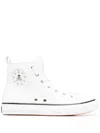 Philipp Plein Leather High-top Sneakers In White