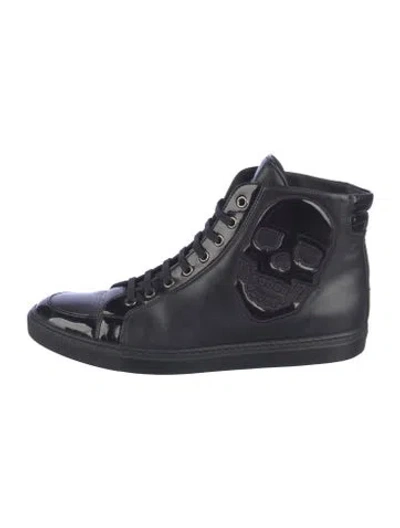 Pre-owned Philipp Plein Leather Lace-up Boots In Black