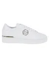 Philipp Plein Low-top Sneakers With Brass Logo Accents In Multi