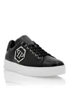 Philipp Plein Lo-top Sneakers Cocco Print Insert Hexagon In Black