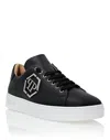Philipp Plein Lo-top Sneakers Cocco Print Insert Hexagon In Black